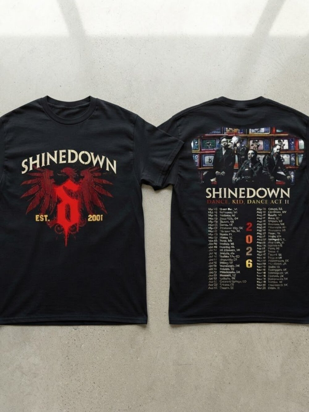 Shinedown Dance Kid Dance ACT II Tour 2026 T-Shirt